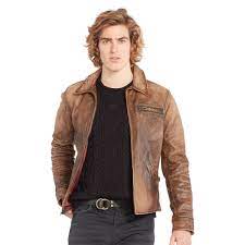 Leather Full Zip Jacket Ralph Lauren Ralph Lauren Leather Leather Jacket Men Distressed Leather Jacket