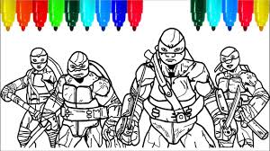 Ninja turtle coloring a page. Teenage Mutant Ninja Turtles Coloring Pages 3 Colouring Pages For Kids With Colored Markers Youtube