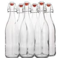 Flip Top Glass Bottle [1 Liter / 33 fl. oz.] [Pack of 6] – Swing Brewing  with Stopper for Beverages, Oil, Vinegar, Kombucha, Beer, Water, Soda,  Kefir ...
