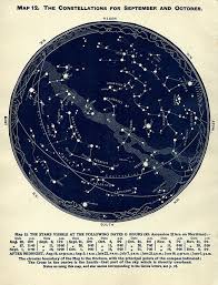1943 Star Maps Northern Astronomy September October Map 12