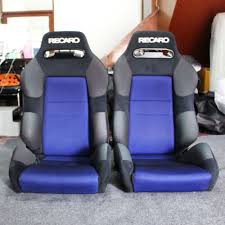 2 Original Recaro Sr3 Challenger Blue Seats Racing Bmw Honda Porsche Auto Cars Recaro