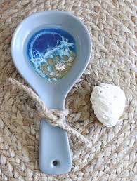 Decorative Spoon Rest Kitchen Beach Decor Kitchen Utensils Resin Beach Gift For Sister Gift For Mom Beach House Decor Ceramic Spoon Decorative Spoon Beach Kitchen Decor Handmade Etsy Gifts