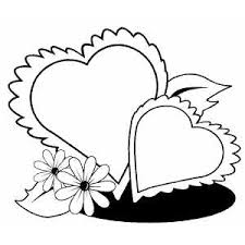 Hearts and flowers coloring pages. Hearts And Flowers Coloring Page