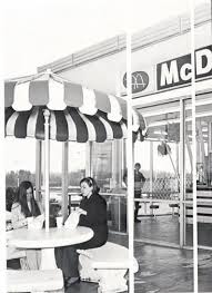 Retro Memories Or Should I Say Big Mac Memories Lol I Do Remember Those Umbrellas And Concrete Picnic Ta Mcdonalds Brick Facade Picnic Table With Umbrella