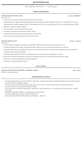 sap mm consultant resume sample
