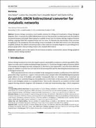 NTNU Open: GraphML-SBGN bidirectional converter for metabolic networks