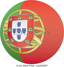 Bandeira de portugal) is a rectangular bicolour with a field divided into green on the hoist, and red on the fly. Portugal Flag Icon Button With Official Coloring Canstock