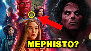 Mephisto is a fictional character appearing in american comic books published by marvel comics.the character first appears in the silver surfer #3 (dec. Mephisto Revealed In Wandavision Poster Mephisto Easter Eggs In Wandavision Youtube