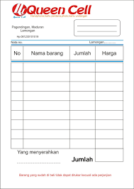 Jenis usaha ini umumnya membutuhkan modal usaha yang cukup besar mengingat biasanya barang dan jasa yang sering disewakan adalah barang dan jasa yang harganya mahal. Contoh Nota Penjualan Kamera Perum Klodran