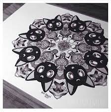 A Little Sailor Moon Luna Mandala Pattern Drawing I Made In Manchester England Found On My Instagram Via Mandala Pattern Drawing Pattern Drawing Moon Mandala
