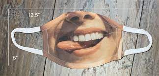 Cartoon face mask cover funny unisex teeth mouth black cotton printed washable. The Funniest Face Masks On The Internet