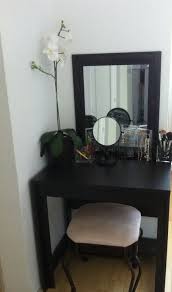 Vanity Desk Idea For Small Apartment I Bought The Table From Ikea The Mirror At Local Thrift Sto Small Bedroom Vanity Bedroom Vanity College Bedroom Apartment
