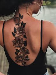 Flower Spine Back Tattoo Girl Back Tattoos Spine Tattoos For Women Tattoos For Women Flowers