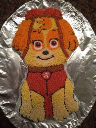 I sure do, so i made this cute little cake, i hope you like him:) sorry if the lighting is a bit off, i live in bc canada. Skye Paw Patrol Cake Used Wilton S Dalmatian Cake Pan Paw Patrol Cake Skye Paw Patrol Cake Paw Patrol Cake Pan