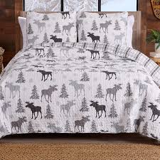 Check spelling or type a new query. Amazon Com Lodge Bedspread Twin Size Quilt With 1 Sham Cabin 2 Piece Reversible All Season Quilt Set Rustic Quilt Coverlet Bed Set Wilderness Collection Moose Grey Kitchen Dining
