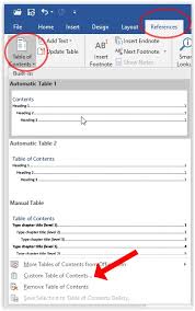 To design a custom table of tables layout, select from template and click the modify button to create your own style. How To Add A Table Of Contents To Microsoft Word