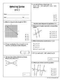 Lengths and midpoints, vertical angles, straight angles and the sum of angles about a point, properties of parallel lines and angles formed by a transversal, properties of perpendicular. Geometry Eoc End Of Year Review Packets Editable Quizzes Tpt