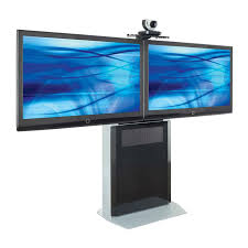 Featuring a vertical design, you can easily slip this dock under your monitor and save valuable desk space. Avteq Elite Series Slim Profile Videoconferencing Stand For Dual 42 Inch Displays Elt 1500l Avteq Is A Cisco Solutions Partner