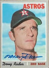 Doug Rader Signed 1970 Topps Baseball Card