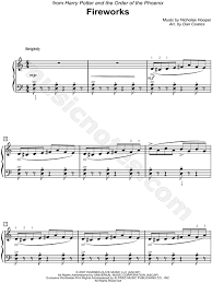 Fireworks From Harry Potter And The Order Of The Phoenix Sheet Music Easy Piano Piano Solo In C Major Download Print Harry Potter Music Sheet Music Fireworks Music
