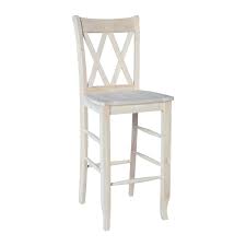 This stool features a foot rest, ensuring a more ergonomic design and promoting good alignment. S 2003 30 Inch Tall Double X Back Barstool Unfinished Furniture Of Wilmington