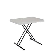 Lifetime Lifetime 4 Ft One Hand Adjustable Height Fold In Half Table Almond 80726 The Home Depot In 2020 Lifetime Tables Folding Table Table