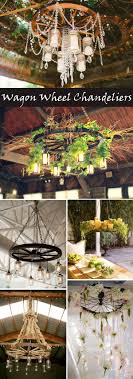 Creative Rustic Wagon Wheel Wedding Decoration Ideas Elegantweddinginvites Com Blog Diy Chandelier Wagon Wheel Wagon Wheel Chandelier