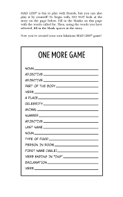 Game Over Mad Libs Mad Libs Mad Libs For Adults Funny Mad Libs