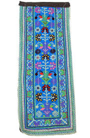 The color palette of floss 3. Hmong Hill Tribe Cross Stitch Fabric