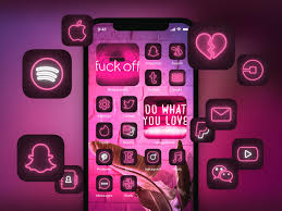 Purple Liquid Neon Ios 14 Icons Ios Icon Packs Neon app icons for ios 14: ios icons