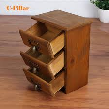 New Arrival Three Layer Retro Small Wood Storage Cabinet Drawers Home Organizer Natural Antique Wooden Box With Z Schrank Mit Schubladen Holzschrank Schubladen