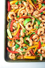 Sheet Pan Shrimp Fajitas Paleo Whole30 A Delicious And Easy Dinner Ready In Under 15 Minutes Tasty H Fajita Recipe Whole30 Dinner Recipes Whole30 Dinners