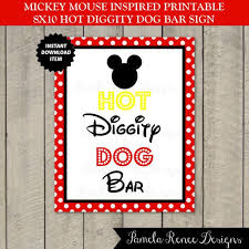 Free Printable Mickey Mouse Hot Dog Sign In 2020 Mickey Birthday Party Mickey Mouse Clubhouse Party Free Mickey Mouse Printables