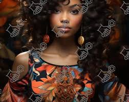 Downloadable: Precious "Curly Hair" Afrocentric Art, Digital Art Download,  Charming Printable Sticker/Poster/Art for Home Decor & Crafts