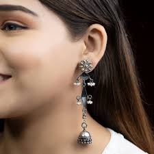 Sterling Long Swirl Earrings