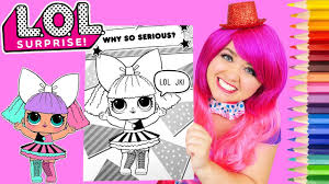 If the 'download' 'print' buttons don't work, reload this page by f5. Coloring Lol Surprise Dolls Pranksta Coloring Page Prismacolor Pencils Kimmi The Clown Youtube