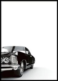Black And White Model Poster Glamorous Poster With A Photograph Of A Black Car On A White Background Goes We Black And White Photo Wall Black And White Prints Black And White Picture Wall