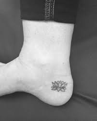 Delicate Lotus Flower Tattoo Ankle Tattoos Tattoos Ankle Tattoo Small