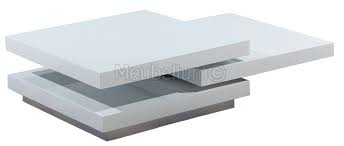 Chaque personne ayant des goûts et des besoins différents, nous sommes ainsi certains de pouvoir. Table Basse Carree En Mdf Avec 3 Plateaux Pivotants Coloris Blanc Laque Star