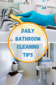Daily Bathroom Cleaning Tips In 2020 Bathroom Cleaning Hacks Cleaning Hacks Bathroom Cleaning