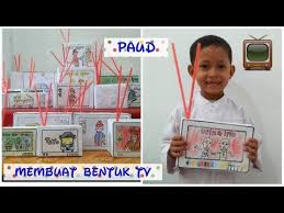 Pembelajaran Paud Tema Alat Komunikasi Membuat Bentuk Televisi Youtube