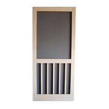 Screen Tight 5 Bar 36 In X 80 In Natural Wood Frame Hinged 5 Bar Screen Door Lowes Com In 2020 Wood Screen Door Screen Door Wooden Screen Door