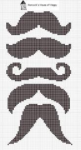 Motif Moustache Sur Le Bonnet D E Motifs De Couture Point De Croix Broderie Et Point De Croix