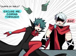 Kim S Art Dump Hearth Kacchan Meets The Big Boss S I decided to doodle kimi doodles villain!deku go check them out on tumblr or insta :) #villaindek.