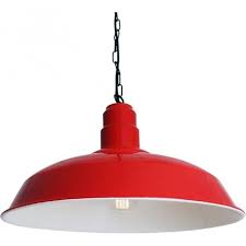 How to replace ceiling rose pendant light with new lamp installing new lamp wiring uk. Large Red Aluminium Over Table Pendant Light Fitting With White Inner