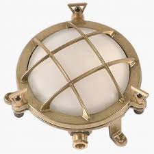 Nautical classic hanging lamp pendant wooden ceiling light. Nautical Brass Bulkhead Wall Light Coastal Wall Lamps Fixtures 1x6w G9