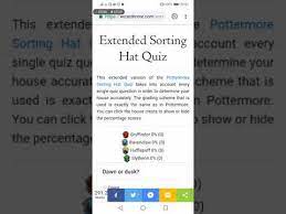 Harry Potter Extended Sorting Quiz Playthrough Youtube