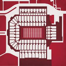 gaylord family oklahoma memorial stadium map art