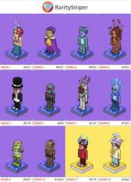 Rarity Sniper On Twitter The Habbonft Rarity Ranking Is Ready Habbo Avatars Is The First Official Nft Collection For Habbo Made By Sulake It Consists Of 11 600 Unique Automatically Generated Pixelated