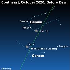 Partial lunar eclipse visible in new york on nov 19. Last Quarter Moon In Gemini Waning Moon In Cancer Tonight Earthsky